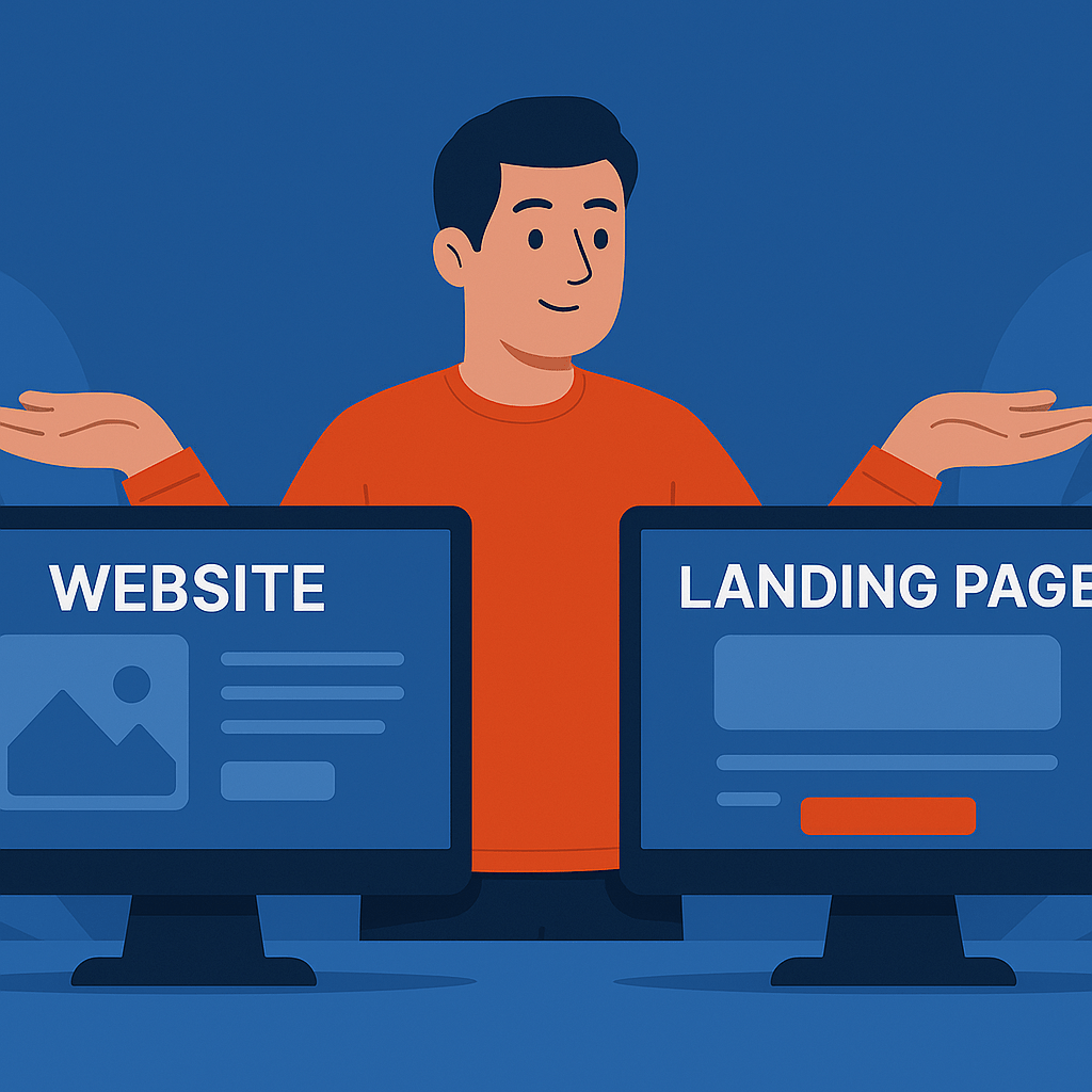 Understanding the basics: Website vs. Landing Page 2025